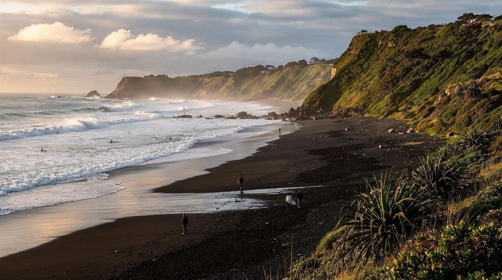 Auckland: Piha beach rainforest mount eden private tour